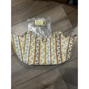 Longaberger Botanical Fields Stripe OVAL Spring Basket Liner floral fabric NEW